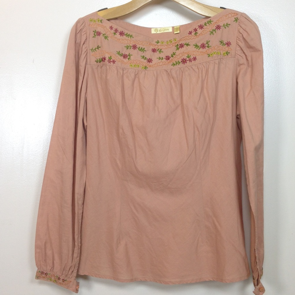 Kit Cornell long sleeve top embroidered detailing